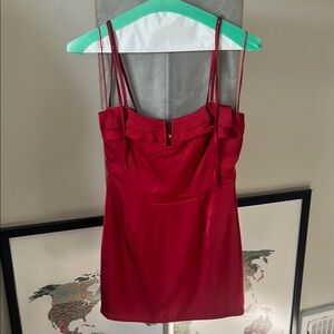Elegant Red Strappy Mini Dress